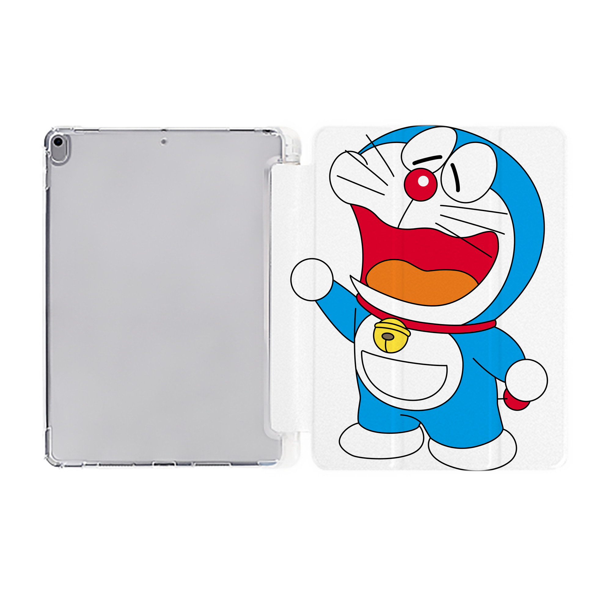 （画像用） ドラえもん Doraemon IPad ケース ペン収納付き 三つ折りスタンド PUレザー×シリコン 対応機種9.5/10.5/10.9インチ